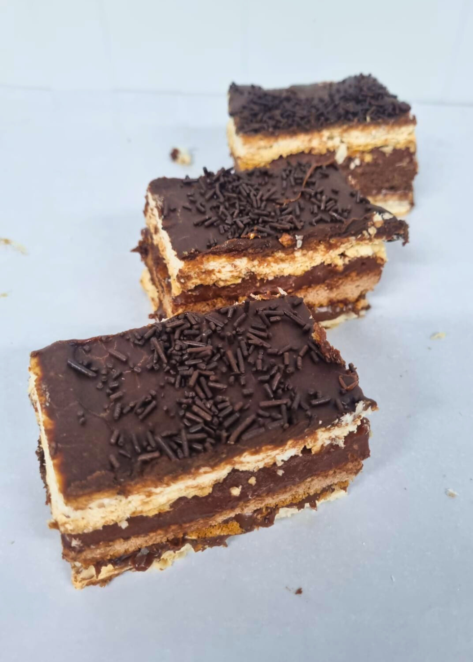 Milhojas de chocolate